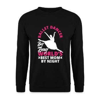Süßes Ballerina Ballettänzerin Geschenk - Unisex Pullover - Schwarz - Vorne - Alina (178cm) & Michal (187cm)