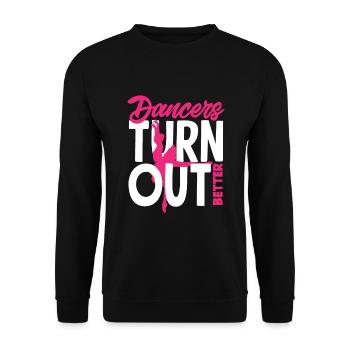 Cute Ballerina Ballet Dancer Gift - Unisex Sweatshirt - black - Front - Alina (178cm) & Michal (187cm)