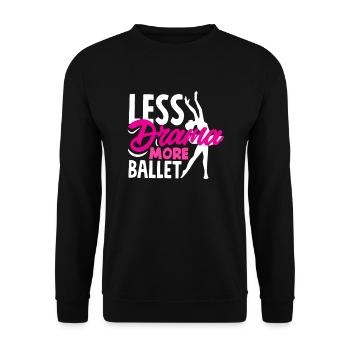 Süßes Ballerina Ballettänzerin Geschenk - Unisex Pullover - Schwarz - Vorne - Alina (178cm) & Michal (187cm)