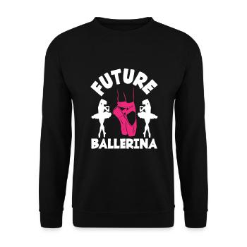 Süßes Ballerina Ballettänzerin Geschenk - Unisex Pullover - Schwarz - Vorne - Alina (178cm) & Michal (187cm)