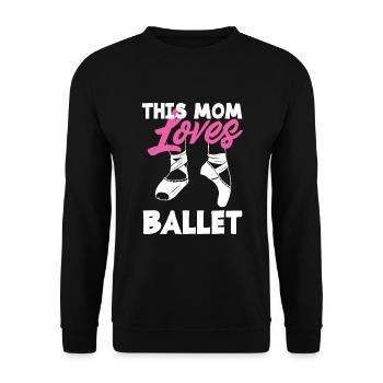 Süßes Ballerina Ballettänzerin Geschenk - Unisex Pullover - Schwarz - Vorne - Alina (178cm) & Michal (187cm)