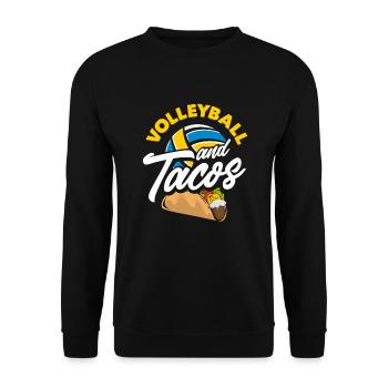 Lustiges Volleyball Geschenk - Unisex Pullover - Schwarz - Vorne - Alina (178cm) & Michal (187cm)