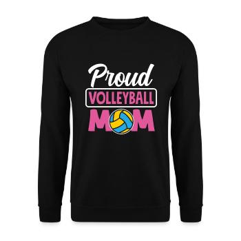 Lustiges Volleyball Geschenk - Unisex Pullover - Schwarz - Vorne - Alina (178cm) & Michal (187cm)