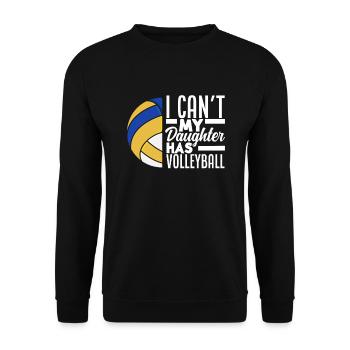 Lustiges Volleyball Geschenk - Unisex Pullover - Schwarz - Vorne - Alina (178cm) & Michal (187cm)