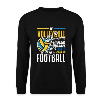 Lustiges Volleyball Geschenk - Unisex Pullover - Schwarz - Vorne - Alina (178cm) & Michal (187cm)