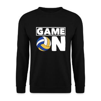 Lustiges Volleyball Geschenk - Unisex Pullover - Schwarz - Vorne - Alina (178cm) & Michal (187cm)