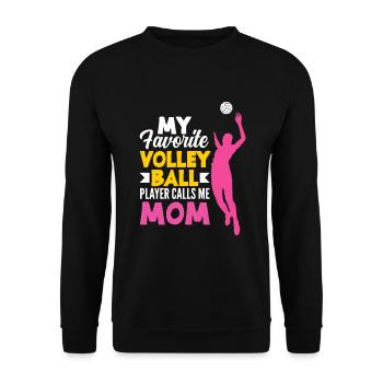 Lustiges Volleyball Geschenk - Unisex Pullover - Schwarz - Vorne - Alina (178cm) & Michal (187cm)