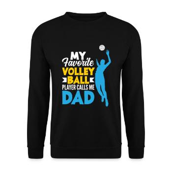 Lustiges Volleyball Geschenk - Unisex Pullover - Schwarz - Vorne - Alina (178cm) & Michal (187cm)