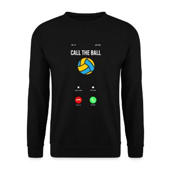 Lustiges Volleyball Geschenk - Unisex Pullover - Schwarz - Vorne - Alina (178cm) & Michal (187cm)