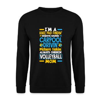 Lustiges Volleyball Geschenk - Unisex Pullover - Schwarz - Vorne - Alina (178cm) & Michal (187cm)