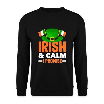Drôle d’irlandais Irlande cadeau - Sweat-shirt Unisexe - noir - Devant - Alina (178cm) & Michal (187cm)