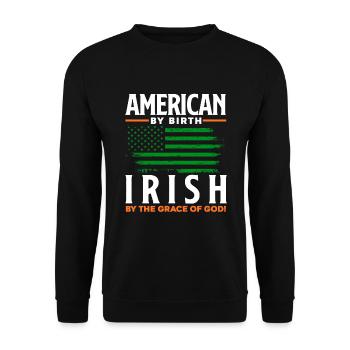 Drôle d’irlandais Irlande cadeau - Sweat-shirt Unisexe - noir - Devant - Alina (178cm) & Michal (187cm)