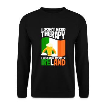 Funny Irishman Ireland Gift - Unisex Sweatshirt - black - Front - Alina (178cm) & Michal (187cm)
