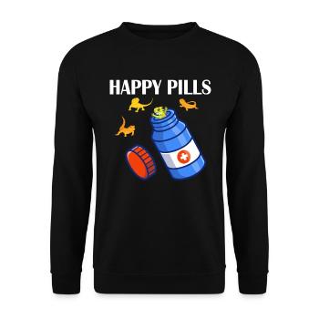 Lézard dragon barbu, drôle de reptile - Sweat-shirt Unisexe - noir - Devant - Alina (178cm) & Michal (187cm)