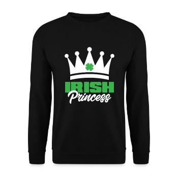 Funny Irishman Ireland Gift - Unisex Sweatshirt - black - Front - Alina (178cm) & Michal (187cm)