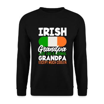 Funny Irishman Ireland Gift - Unisex Sweatshirt - black - Front - Alina (178cm) & Michal (187cm)