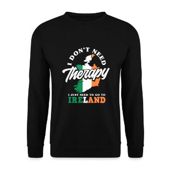 Drôle d’irlandais Irlande cadeau - Sweat-shirt Unisexe - noir - Devant - Alina (178cm) & Michal (187cm)