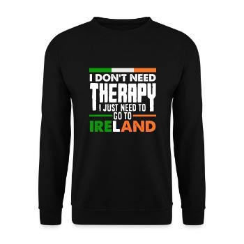 Funny Irishman Ireland Gift - Unisex Sweatshirt - black - Front - Alina (178cm) & Michal (187cm)