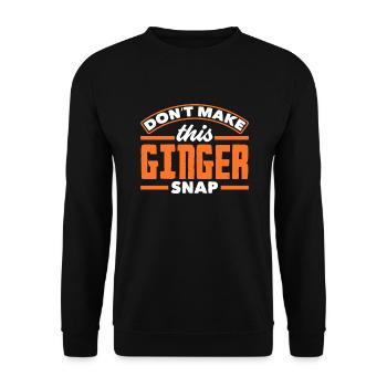 Funny Irish Ireland Gift - Unisex Sweatshirt - black - Front - Alina (178cm) & Michal (187cm)
