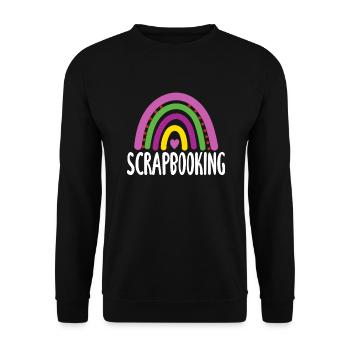 Erinnerungsbuch Scrapbook Sammelalbum Einklebebuch - Unisex Pullover - Schwarz - Vorne - Alina (178cm) & Michal (187cm)