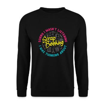 Memory Book, Scrapbook, Scrapbook, Scrapbook, Scrapbook - Unisex Sweatshirt - black - Front - Alina (178cm) & Michal (187cm)