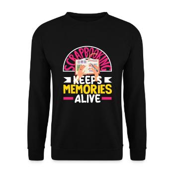 Memory Book, Scrapbook, Scrapbook, Scrapbook, Scrapbook - Unisex Sweatshirt - black - Front - Alina (178cm) & Michal (187cm)