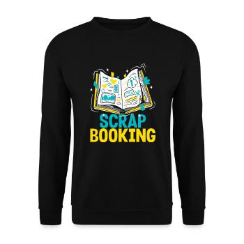 Memory Book, Scrapbook, Scrapbook, Scrapbook, Scrapbook - Unisex Sweatshirt - black - Front - Alina (178cm) & Michal (187cm)