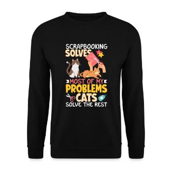 Memory Book, Scrapbook, Scrapbook, Scrapbook, Scrapbook - Unisex Sweatshirt - black - Front - Alina (178cm) & Michal (187cm)