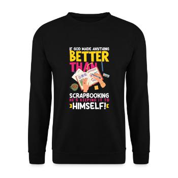 Memory Book, Scrapbook, Scrapbook, Scrapbook, Scrapbook - Unisex Sweatshirt - black - Front - Alina (178cm) & Michal (187cm)