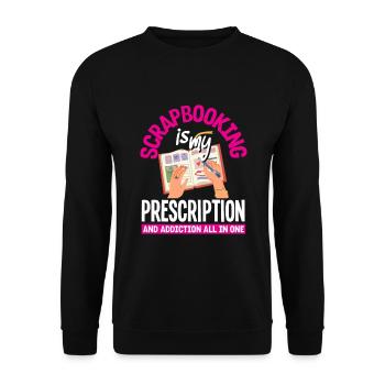 Memory Book, Scrapbook, Scrapbook, Scrapbook, Scrapbook - Unisex Sweatshirt - black - Front - Alina (178cm) & Michal (187cm)