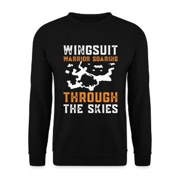 Skydiving Skydiving - Unisex Sweatshirt - black - Front - Alina (178cm) & Michal (187cm)