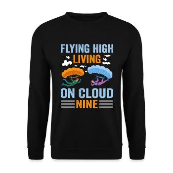Parachutisme Parachutisme - Sweat-shirt Unisexe - noir - Devant - Alina (178cm) & Michal (187cm)