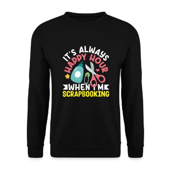 Memory Book, Scrapbook, Scrapbook, Scrapbook, Scrapbook - Unisex Sweatshirt - black - Front - Alina (178cm) & Michal (187cm)