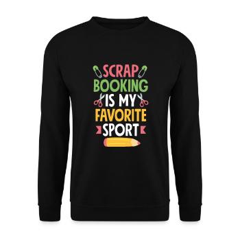 Memory Book, Scrapbook, Scrapbook, Scrapbook, Scrapbook - Unisex Sweatshirt - black - Front - Alina (178cm) & Michal (187cm)