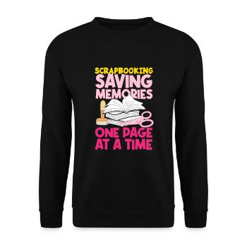 Memory Book, Scrapbook, Scrapbook, Scrapbook, Scrapbook - Unisex Sweatshirt - black - Front - Alina (178cm) & Michal (187cm)