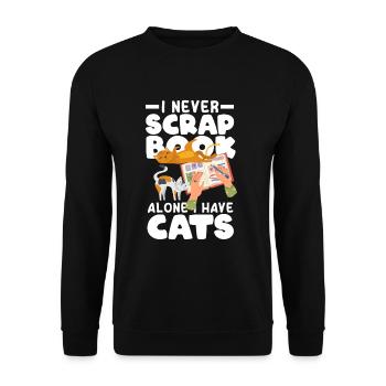 Memory Book, Scrapbook, Scrapbook, Scrapbook, Scrapbook - Unisex Sweatshirt - black - Front - Alina (178cm) & Michal (187cm)