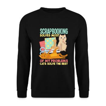 Memory Book, Scrapbook, Scrapbook, Scrapbook, Scrapbook - Unisex Sweatshirt - black - Front - Alina (178cm) & Michal (187cm)