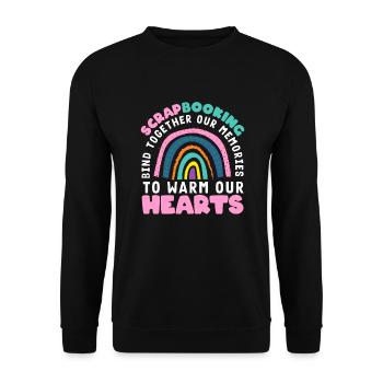 Memory Book, Scrapbook, Scrapbook, Scrapbook, Scrapbook - Unisex Sweatshirt - black - Front - Alina (178cm) & Michal (187cm)