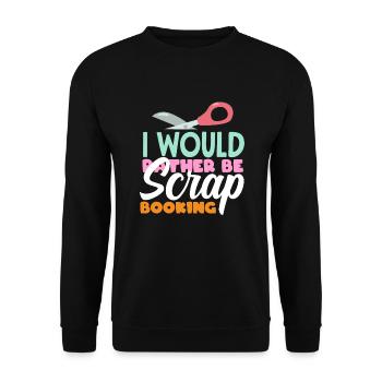 Memory Book, Scrapbook, Scrapbook, Scrapbook, Scrapbook - Unisex Sweatshirt - black - Front - Alina (178cm) & Michal (187cm)