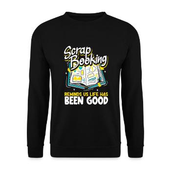 Memory Book, Scrapbook, Scrapbook, Scrapbook, Scrapbook - Unisex Sweatshirt - black - Front - Alina (178cm) & Michal (187cm)