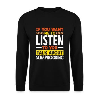 Memory Book, Scrapbook, Scrapbook, Scrapbook, Scrapbook - Unisex Sweatshirt - black - Front - Alina (178cm) & Michal (187cm)