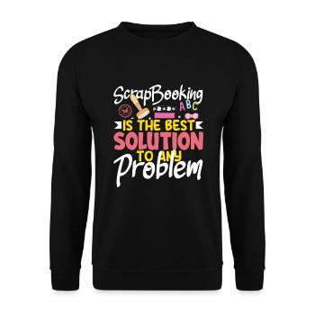 Memory Book, Scrapbook, Scrapbook, Scrapbook, Scrapbook - Unisex Sweatshirt - black - Front - Alina (178cm) & Michal (187cm)
