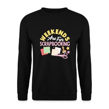 Memory Book, Scrapbook, Scrapbook, Scrapbook, Scrapbook - Unisex Sweatshirt - black - Front - Alina (178cm) & Michal (187cm)