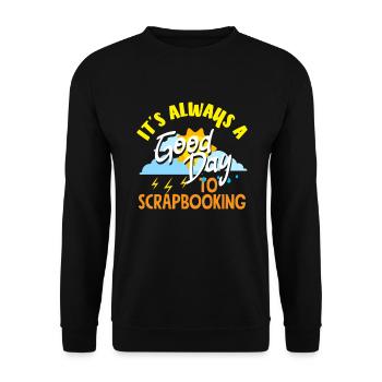 Erinnerungsbuch Scrapbook Sammelalbum Einklebebuch - Unisex Pullover - Schwarz - Vorne - Alina (178cm) & Michal (187cm)