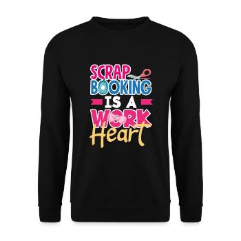 Memory Book, Scrapbook, Scrapbook, Scrapbook, Scrapbook - Unisex Sweatshirt - black - Front - Alina (178cm) & Michal (187cm)
