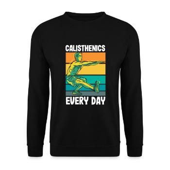 Calisthenics Training Fitness Workout - Unisex Sweatshirt - black - Front - Alina (178cm) & Michal (187cm)
