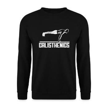 Calisthenics Training Fitness Workout - Unisex Sweatshirt - black - Front - Alina (178cm) & Michal (187cm)