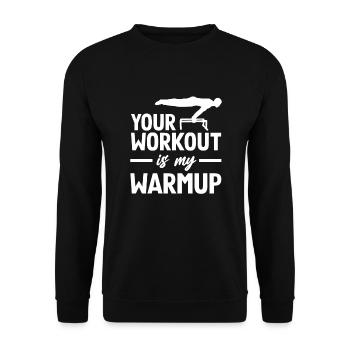 Calisthenics Training Fitness Workout - Unisex Sweatshirt - black - Front - Alina (178cm) & Michal (187cm)