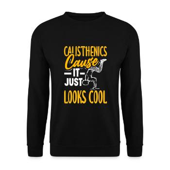 Calisthenics Training Fitness Workout - Unisex Sweatshirt - black - Front - Alina (178cm) & Michal (187cm)