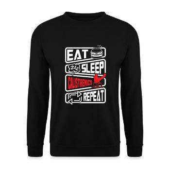 Calisthenics Training Fitness Workout - Unisex Sweatshirt - black - Front - Alina (178cm) & Michal (187cm)